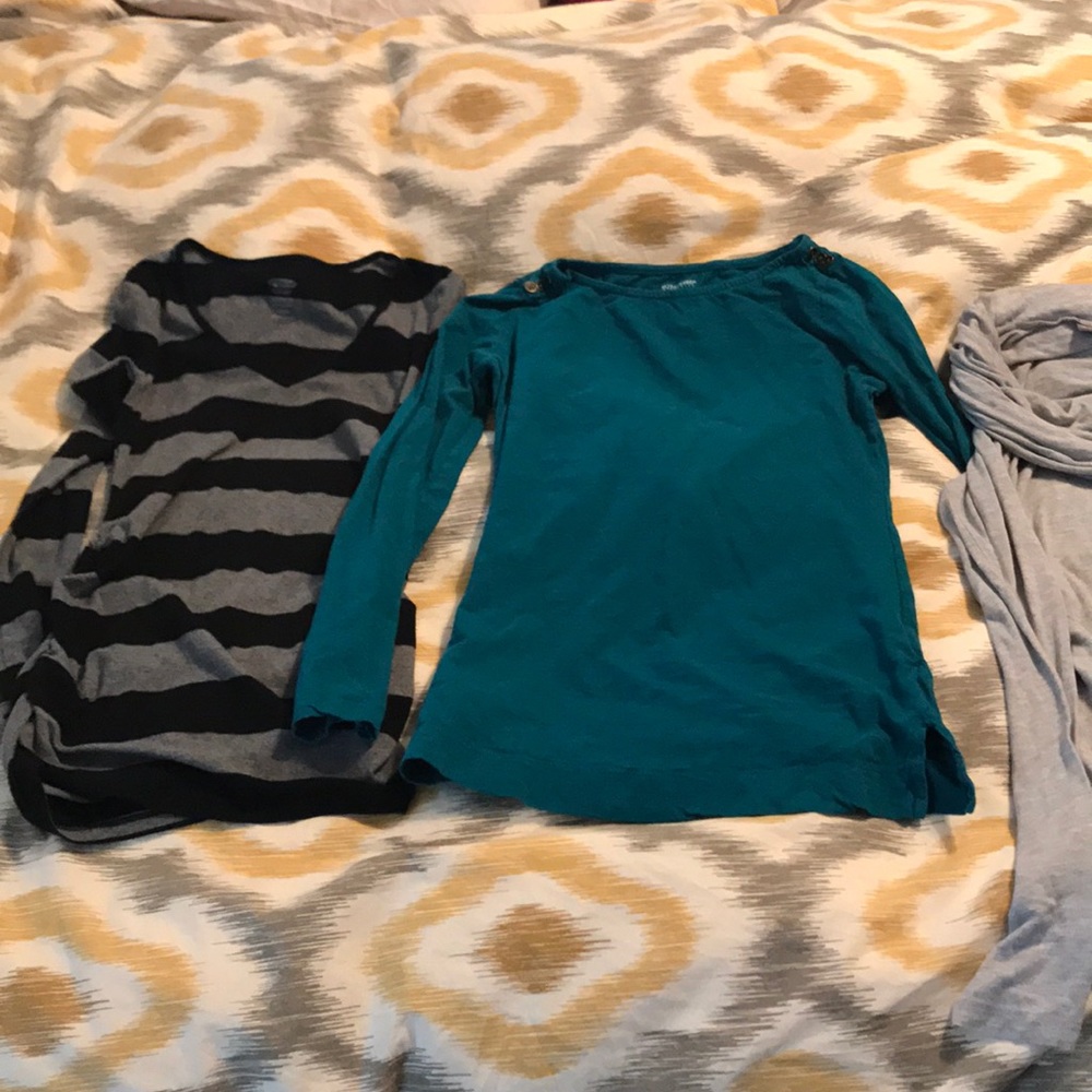 3 long sleeve maternity tops
